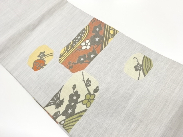 梅模様織出し名古屋帯